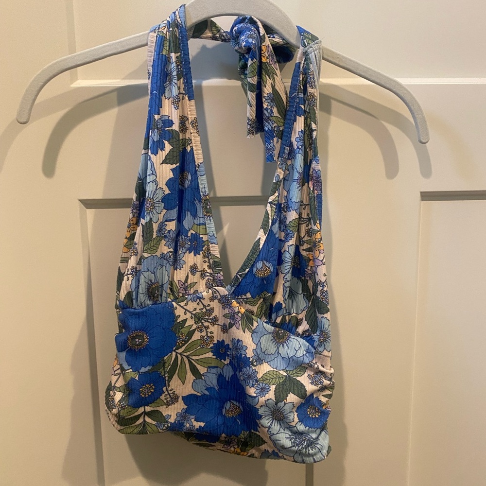 Open back floral cami